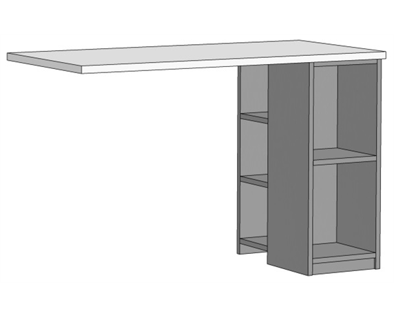 Тумба для стола открытая (схема) Fmebel стандарт