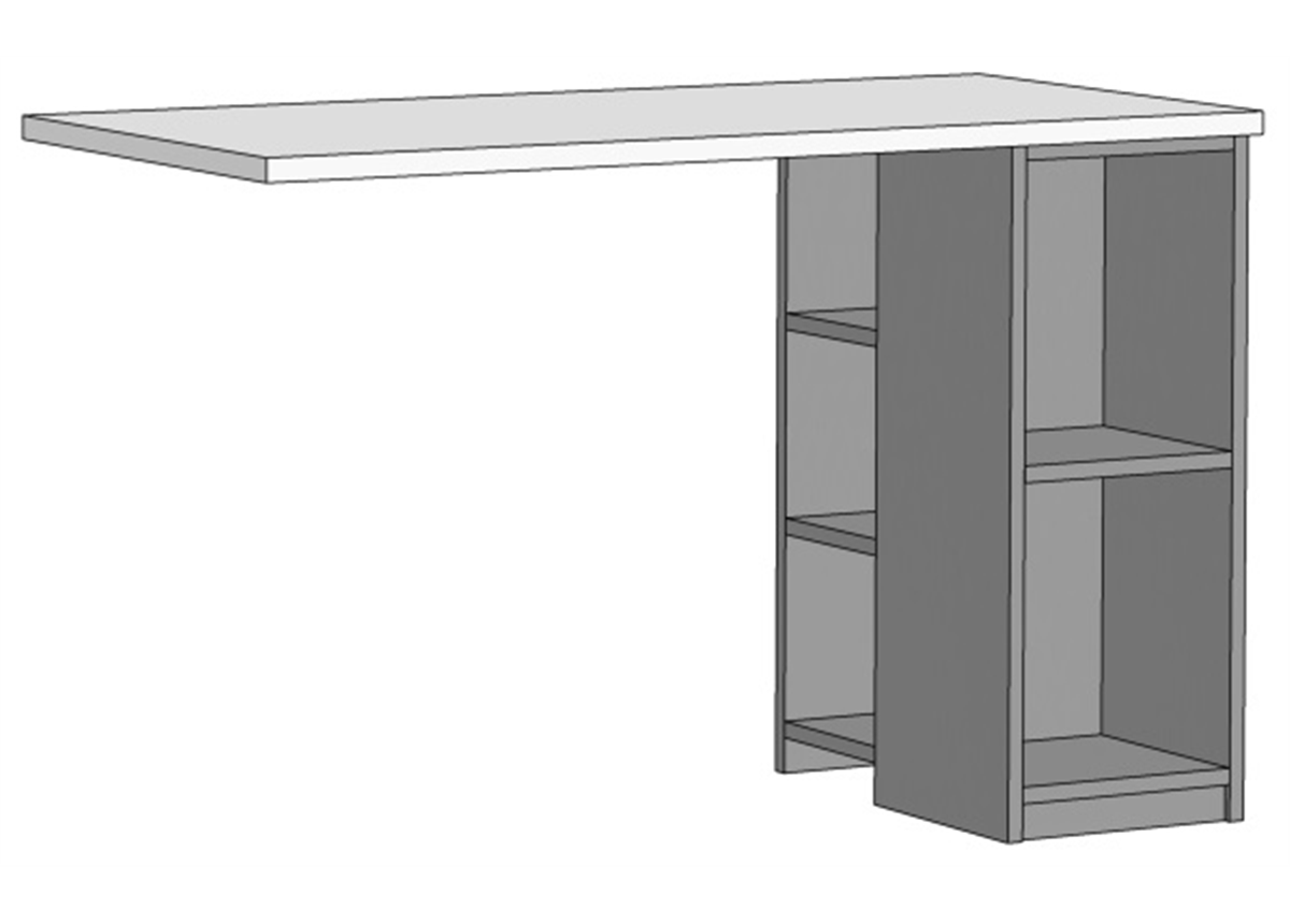 Тумба для стола открытая (схема) Fmebel