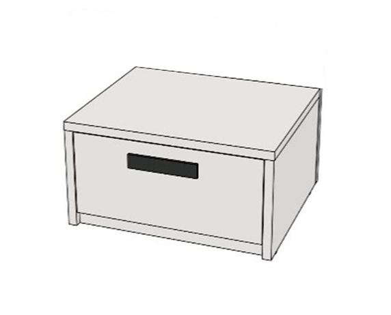 Тумба с 1 ящиком 550 (схема) Fmebel стандарт