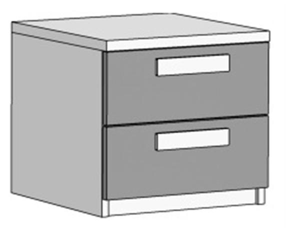 Тумба с 2 ящиками (схема) Fmebel стандарт
