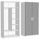 Шкаф двухдверный комбинированный (схема) Fmebel стандарт