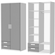 Шкаф двухдверный комбинированный с 2 ящиками 2 (схема) Fmebel стандарт