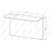 Стол Г-образный (схема) Fmebel