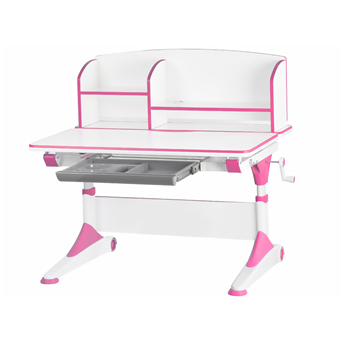 Стол Alberto Pink c полкой (арт. EVO-500 WP+полка Evo-500/2) Evo-kids розовый