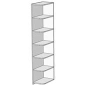 Пенал открытый с радиусными полками (схема) Fmebel