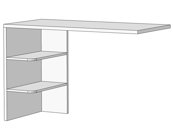 Основание для стола с 2 полками (схема) Fmebel люкс