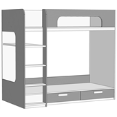 Кровать двухъярусная (схема) Fmebel люкс