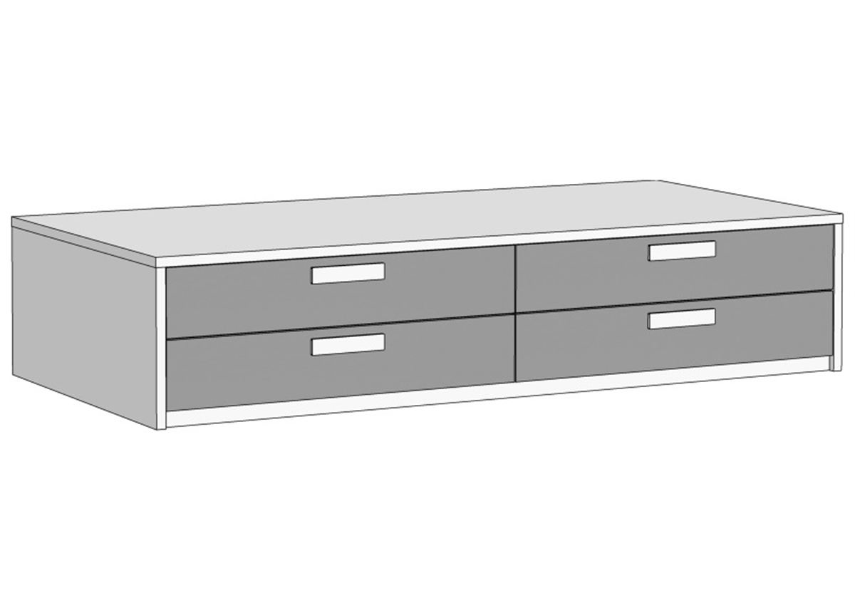 Кровать-диван с 4 ящиками (схема) 3 Fmebel элит