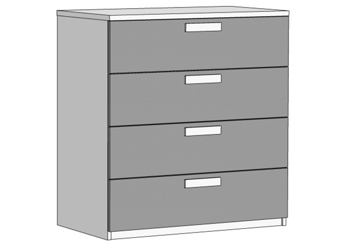Комод с 4 ящиками (схема) Fmebel люкс
