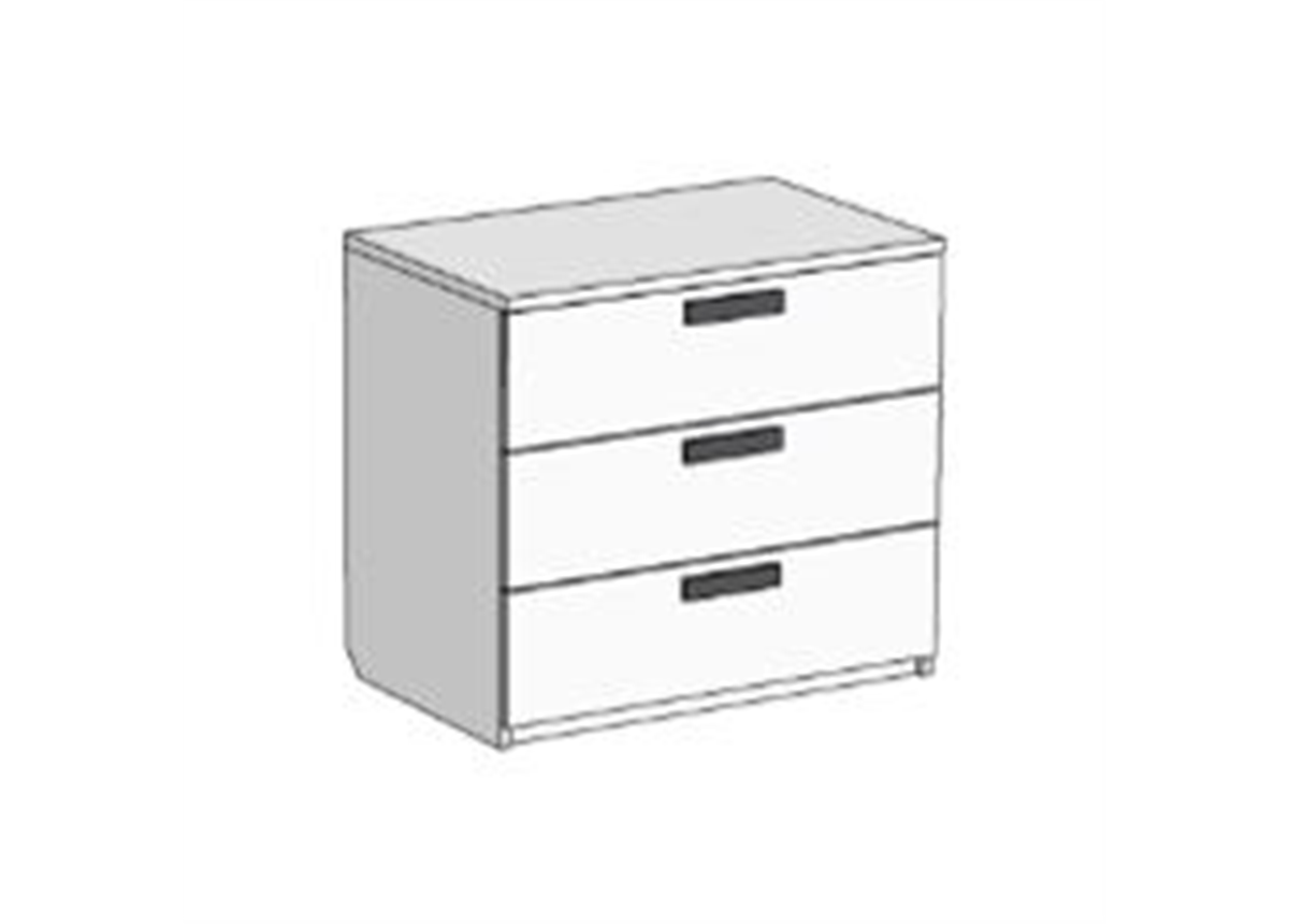 Комод с 3 ящиками (схема) Fmebel люкс