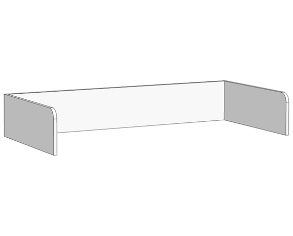 Борт П-образный для кроватей (схема) Fmebel люкс