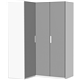 Шкаф-гардероб угловой c 3 внутренними ящиками (схема) Fmebel стандарт