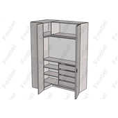 Шкаф-гардероб угловой c 3 внутренними ящиками (схема) Fmebel