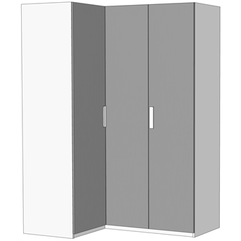 Шкаф-гардероб угловой c 3 внутренними ящиками (схема) Fmebel элит