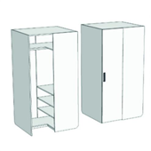 Шкаф-гардероб угловой прикроватный (схема) Fmebel
