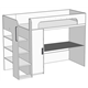 Кровать-чердак, компьютерный стол+пенал (схема) Fmebel элит