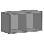 Полка открытая горизонтальная на 2 секции (схема) Fmebel