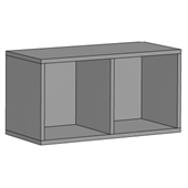 Полка открытая горизонтальная на 2 секции (схема) Fmebel элит