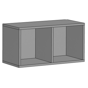 Полка открытая горизонтальная на 2 секции (схема) Fmebel люкс