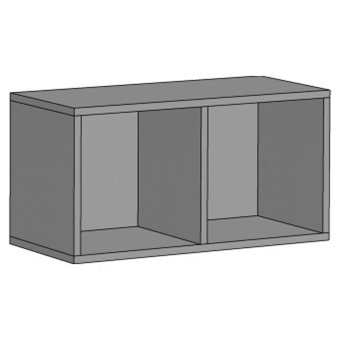 Полка открытая горизонтальная на 2 секции (схема) Fmebel