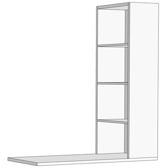 Стеллаж к столу боковой открытый (схема) Fmebel