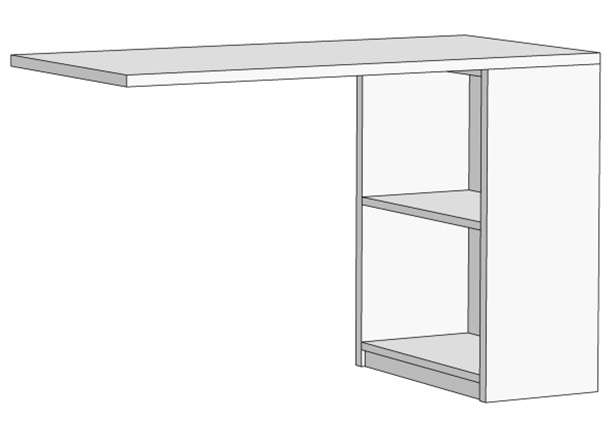 Тумба для стола боковая открытая (схема) Fmebel элит