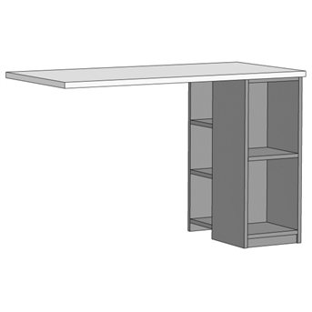 Тумба для стола открытая (схема) Fmebel люкс