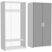 Шкаф двухдверный со штангой (схема) Fmebel элит