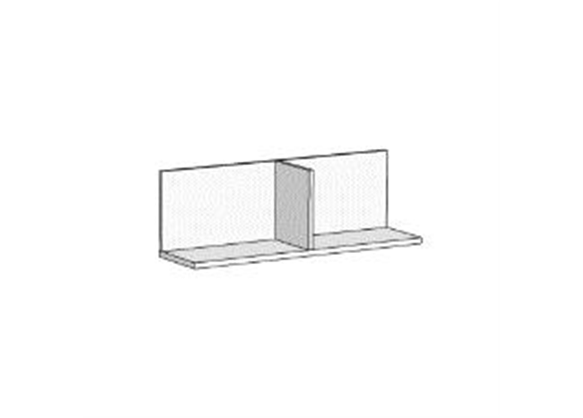 Полка свободной длины с перегородкой (схема) Fmebel стандарт