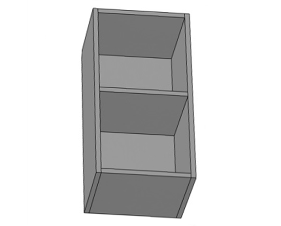 Полка открытая вертикальная на 2 секции (схема) Fmebel люкс
