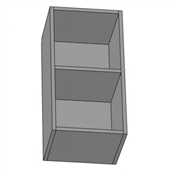 Полка открытая вертикальная на 2 секции (схема) Fmebel люкс