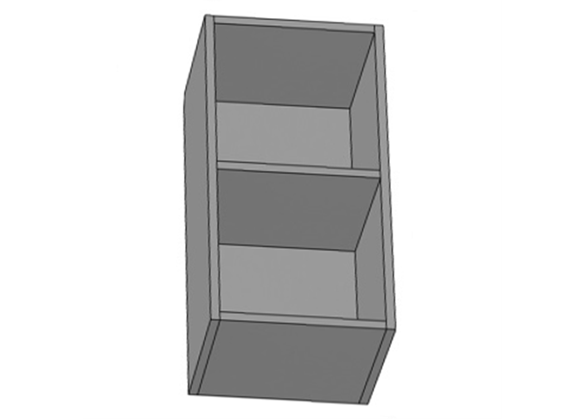 Полка открытая вертикальная на 2 секции (схема) Fmebel люкс