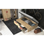 Кровать-диван с 3-мя ящиками с ПМ 2 (схема) Fmebel люкс