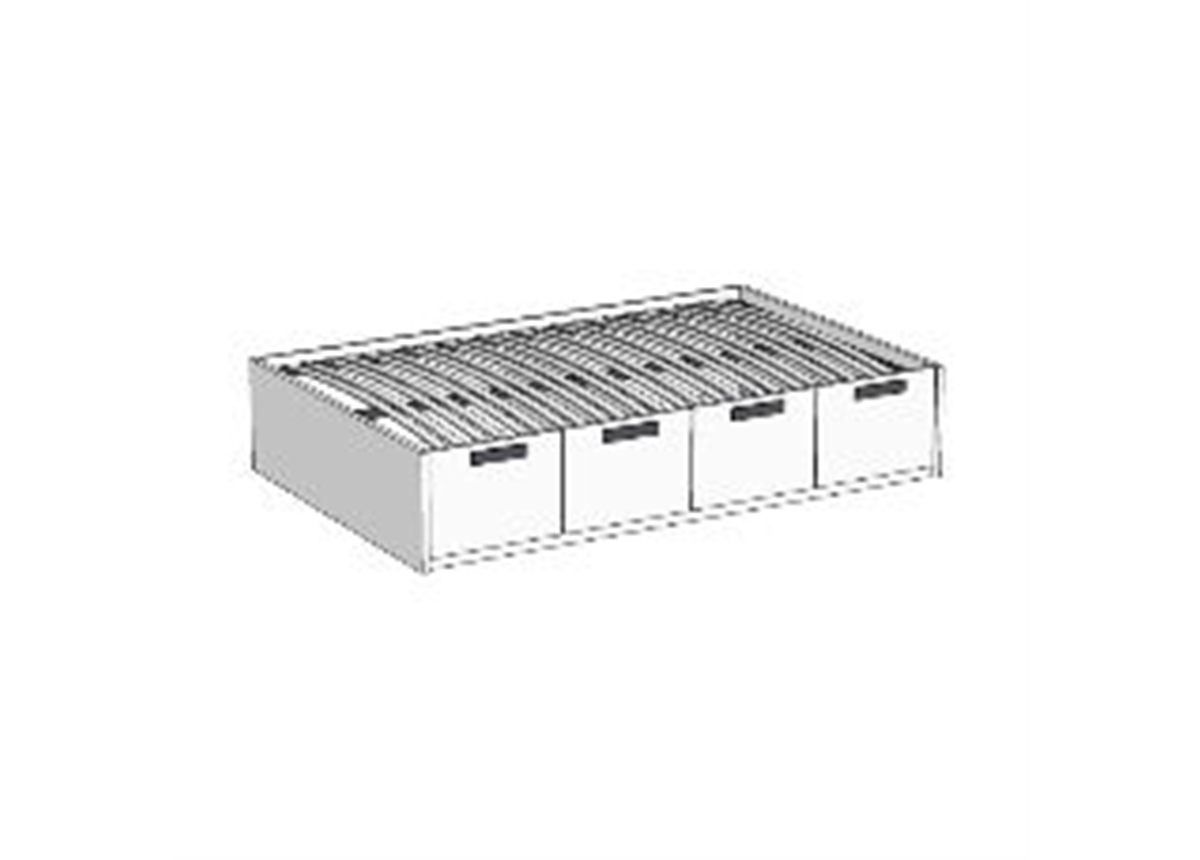 Кровать-диван с 4-мя ящиками с ПМ (схема) Fmebel стандарт
