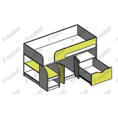 Кровать-чердак Лейпциг Fmebel 80х160