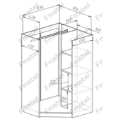 Кровать-чердак со столом Окленд Fmebel 80x190