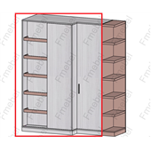 Шкаф с раздвижными фасадами (схема) Fmebel элит