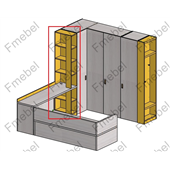 Стеллаж торцевой для шкафа (схема) Fmebel стандарт