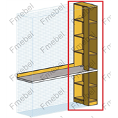 Стеллаж торцевой для шкафа (схема) Fmebel элит