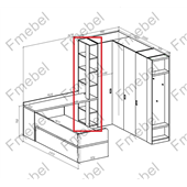 Стеллаж торцевой для шкафа (схема) Fmebel стандарт