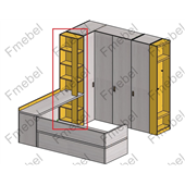 Стеллаж торцевой для шкафа (схема) Fmebel люкс