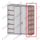 Стеллаж торцевой для шкафа (схема) 2 Fmebel элит