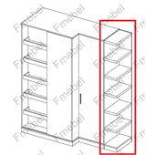 Стеллаж торцевой для шкафа (схема) 2 Fmebel стандарт