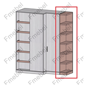 Стеллаж торцевой для шкафа (схема) 2 Fmebel стандарт