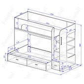 Двухъярусная кровать Аргентина Fmebel 90x200