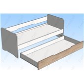 Кровать с дополнительным спальным местом Колумбия Fmebel 80x200