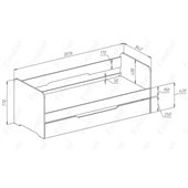 Кровать с дополнительным спальным местом Колумбия Fmebel 80x200