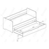 Кровать с дополнительным спальным местом Колумбия Fmebel 80x200