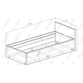 Кровать с подъемным механизмом (схема) Fmebel люкс