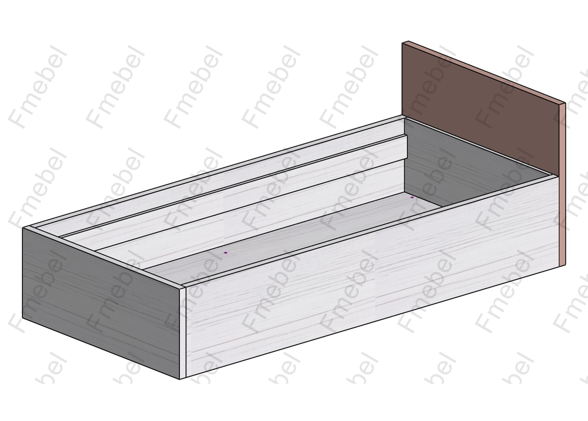 Кровать с подъемным механизмом (схема) Fmebel стандарт